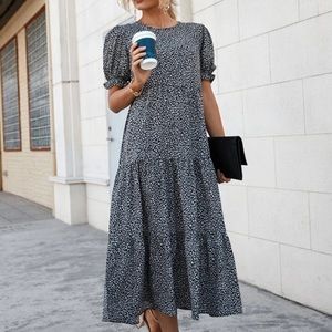 Allover print Country Girl look Dress.